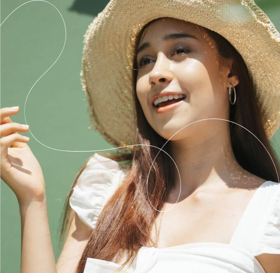 Beautiful woman with a hat
